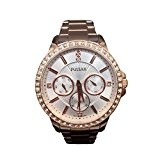 Pulsar Watches Ladies Rose Gold Multi Dial Stone Set Watch