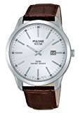 Pulsar Watches Men's Solar Powered Dress Watch With White Dial