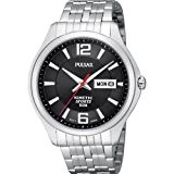 Pulsar Watches Mens Kinetic Black Silver Watch