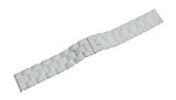 rechere en céramique Bracelet Bracelet de Montre déploiement fermoir Invisible Double pliable couleur blanc (18 mm)