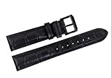 remplacement de cuir italien bracelets / bandes crocodile 20mm luxe noir gaufré pour les montres de luxe