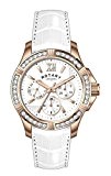 Rotary - LS60162/02 - Montre Femme - Quartz Chronographe - Bracelet Cuir Blanc