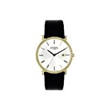 Rotary Men's Swiss Made Classic White Dial Leather Strap Watch - GS02624/01L