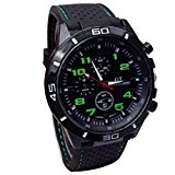 Saingace® Heures Mode Silicone Quartz Hommes Montres Militaire Sport Wristwatch