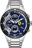 Scuderia Ferrari - 0830270 - Montre Homme - Quartz Chronographe - Cadran Bleu - Bracelet Acier Gris