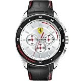 Scuderia Ferrari Gran Premio Mens Black Leather Chronograph Date Watch 0830186