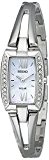 SEIKO SOLAR LADIES STAINLESS STEEL WATCH WITH STONES