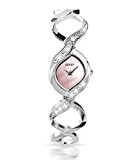 Seksy Ensemble de pierre rose Nacre Cadran Bracelet en acier inoxydable montre pour femme 4502