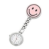 ShoppeWatch Dames Infirmière Fob Bazaario Clip-on Smiley PINK NW-242