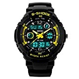 skmei 5ATM Montre etanche bracelet LCD numerique Chronographe Date alarme Montre-bracelet de sport occasionnel a la mode pour homme 2 ...