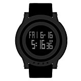 Skmei Unisexe LED montre de sport Waterproof Digital montre bracelet en silicone – Noir