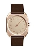 Slow Mo 10 - Dark Brown Leather, Rose Gold Case, Rose Gold Dial slow Mo 10 - Mouvement Cristal de ...