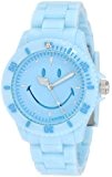 Smiley "Happy Time" - WGS-PPBV01 - Montre Femme - Quartz Analogique - Bracelet Plastique Bleu