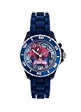 Spiderman enfants de montre à quartz avec affichage analogique et bracelet en caoutchouc bleu cadran multicolore spd3415