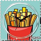 Stamps Cadran de montre Stamps funny fries 4 x 4 cm
