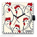 Stamps - Cadran de montre Stamps looking for chicken - - 4 x 4 cm