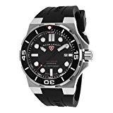 Swiss Legend Men's Abyssos 46mm Black Silicone Band Steel Case S. Sapphire Crystal Automatic Quartz Watch 10062A-01