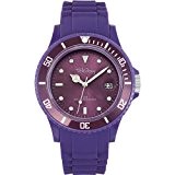 Tekday - 652913 - Montre Mixte - Quartz Analogique - Cadran Violet - Bracelet Silicone Violet