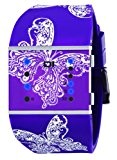 The One - SLSL139B3 - Montre Femme - Quartz Binaire - Cadran Violet - Bracelet Caoutchouc Violet