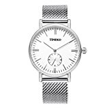 Time100 Montre à quartz couple pour amant mode simple étanche ronde bracelet en acier inoxydable pour homme #W80188G.02A