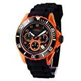Time100 Montre quartz mode colorée multifonctionnelle dateur et chronomètre sport bracelet en silicone #W70045G.04A
