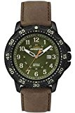 Timex - Homme - T49996 - Expedition  - Quartz Analogique - Cadran Vert - Marron - Bracelet Cuir