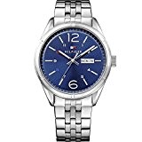 Tommy Hilfiger Watches - 1791061 - Montre Homme - Quartz Analogique - Cadran Bleu - Bracelet Acier Argent