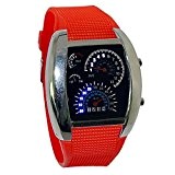 TOOGOO(R) Montre-bracelet a LED Tableau de bord automobile rouge