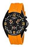 Torgoen - T18306 - Montre Homme - Quartz Chronographe - Cadran Noir - Bracelet Plastique Orange