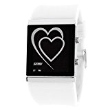 ufengke® cœur à cœur créatif mené afficher montre à bracelet gelée numérique,quelques amoureux de la paire meilleur révélateur romantique montre ...