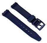 Uhrenarmband 17mm Ersatzband Kunststoff passend zu Swatch Uhren blau 23553