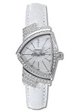 Ventura Mother of Pearl Diamond Dial White Leather Strap