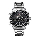 Water Watch resistant - NAVIFORCE luxe 3ATM resistant a l'eau d'argent en acier inoxydable Band Montre Homme Argent + Noir ...