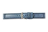 WCC – Bracelet de montre en cuir de veau solide pour Chronographes – Couleur : Bleu foncé – Largeur : 28 mm