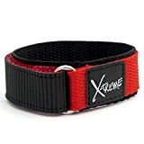 X-Treme – Bracelet de montre pour homme avec boucle passante et scratch de fermeture 20 mm – Rouge