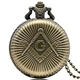 XIGEYA Antique montre de poche g motif poche Fob montre avec chaîne pendentif montre homme + coffret cadeau + collier