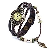 YARBAR femmes montres-bracelets montres vintage bracelet originale pendentif feuille