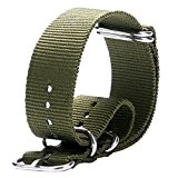 yisuya 20 mm G10 NATO Militaire Bracelet en nylon Sangles avec boucle en acier inoxydable broches Clap, 2.0 cm Toile Durable watchbands en ...