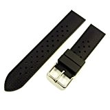 ZeitPunkt ZP-LODO-sw-22mm - Bracelet pour montre, silicone, couleur: noir